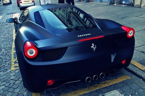 Matte Black Ferrari 458- how could this not make the list. I want a complicated …