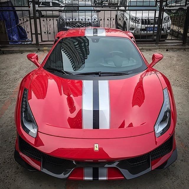 ✮ ??? ???????? ??????? ✮ on Instagram: “A brand new 488 Pista spotted by a fan in China earlier today, so cool in red ? _________________________________________________…”
