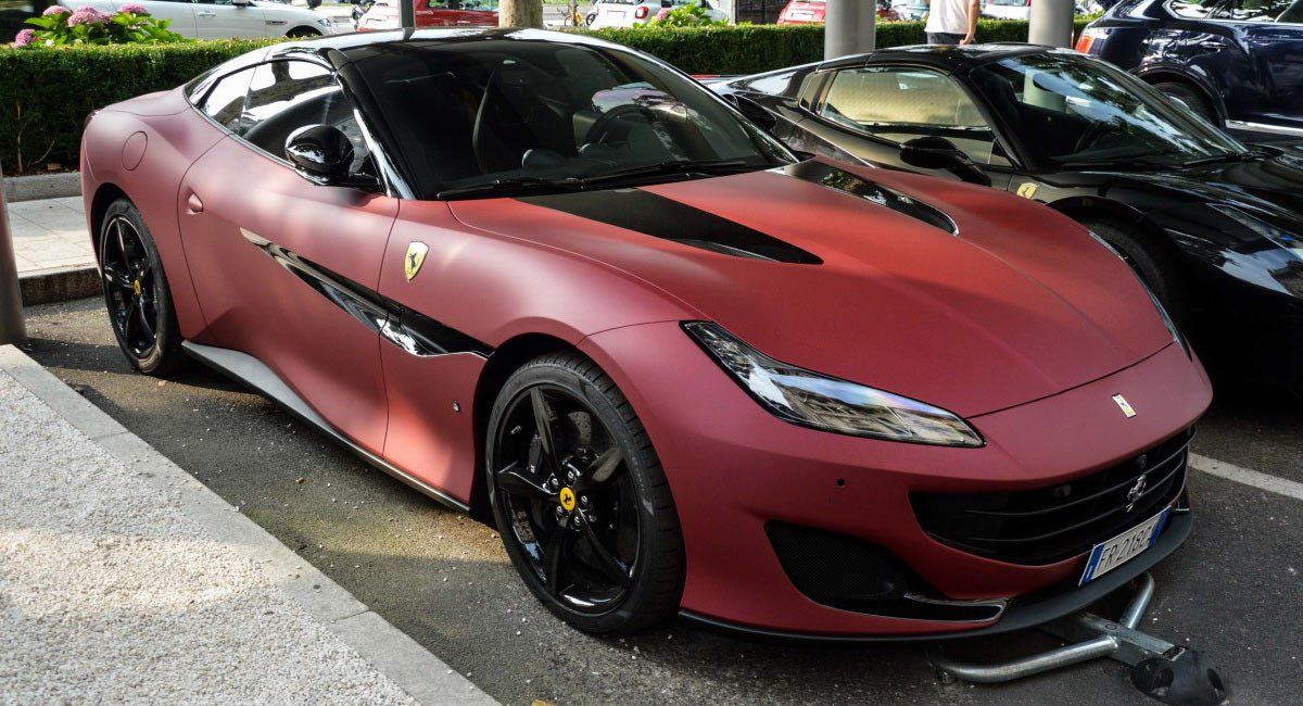 Ferrari Portofino Spotted With Matte Red-Black Dual Tone Exterior | Carscoops
