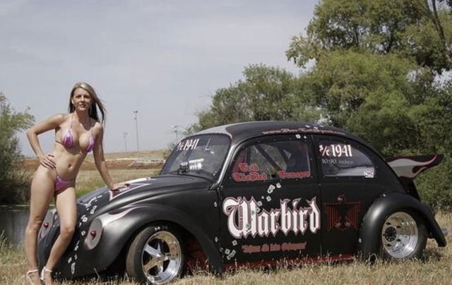 Mostly Black Volkswagen Beetles: Photo
