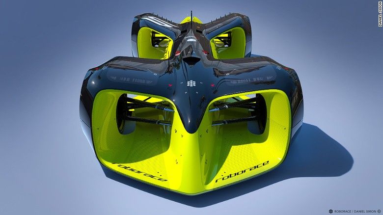 Looks like a concept car but it’s actually the concept for the Roborace Car that…