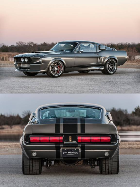 1967 Shelby Mustang GT500 equipped with carbon-fiber body.