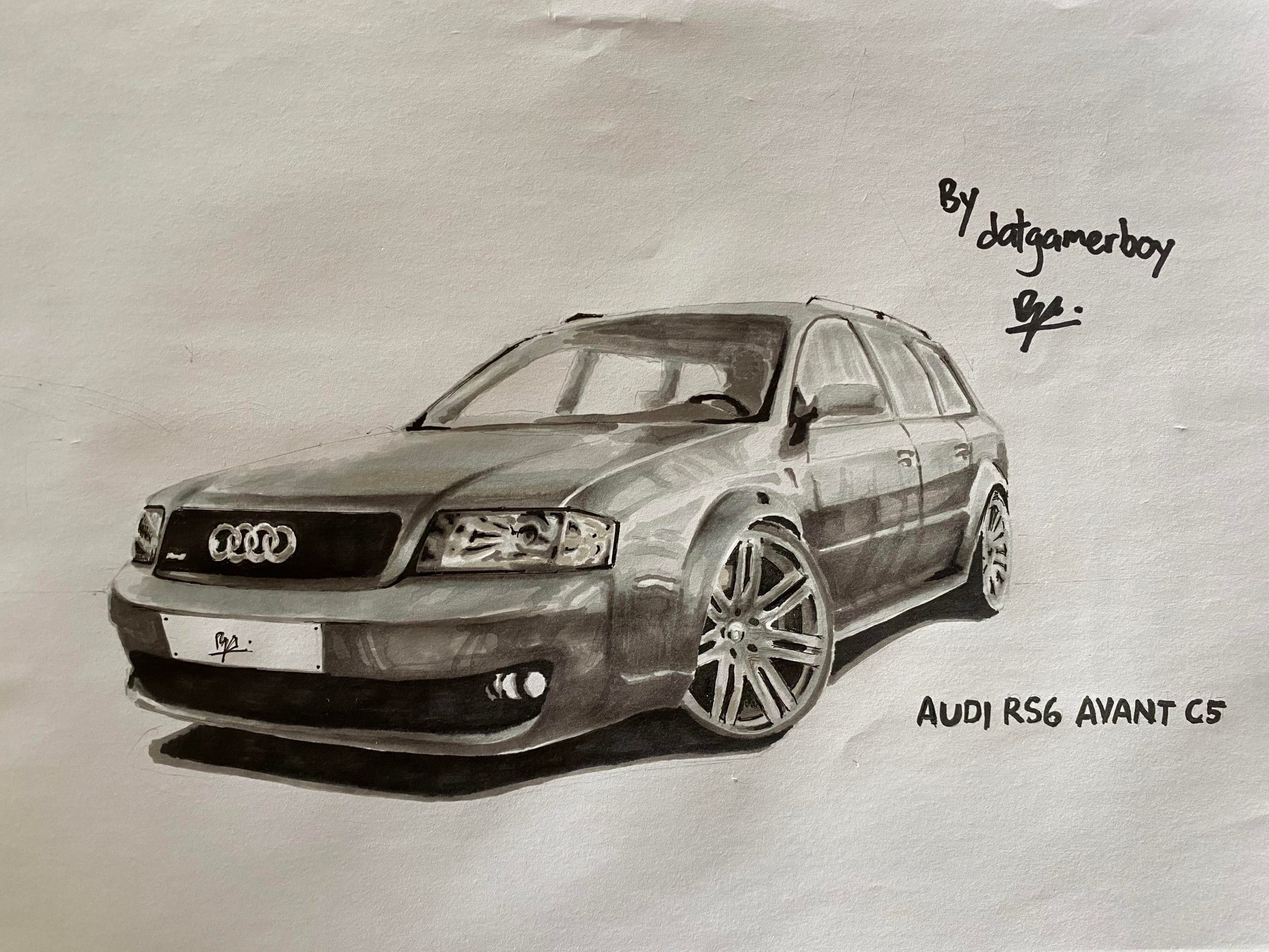 Marker drawing I made of the Audi RS6