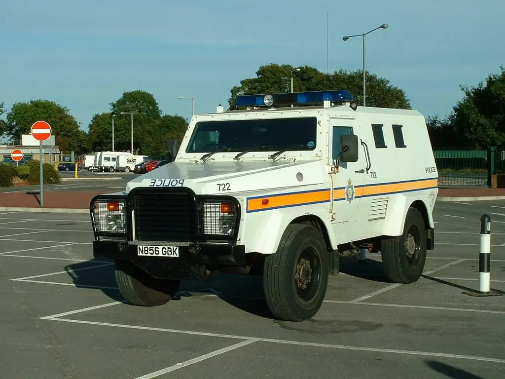 Protected Alvis Tactica vehicle of the MOD Police