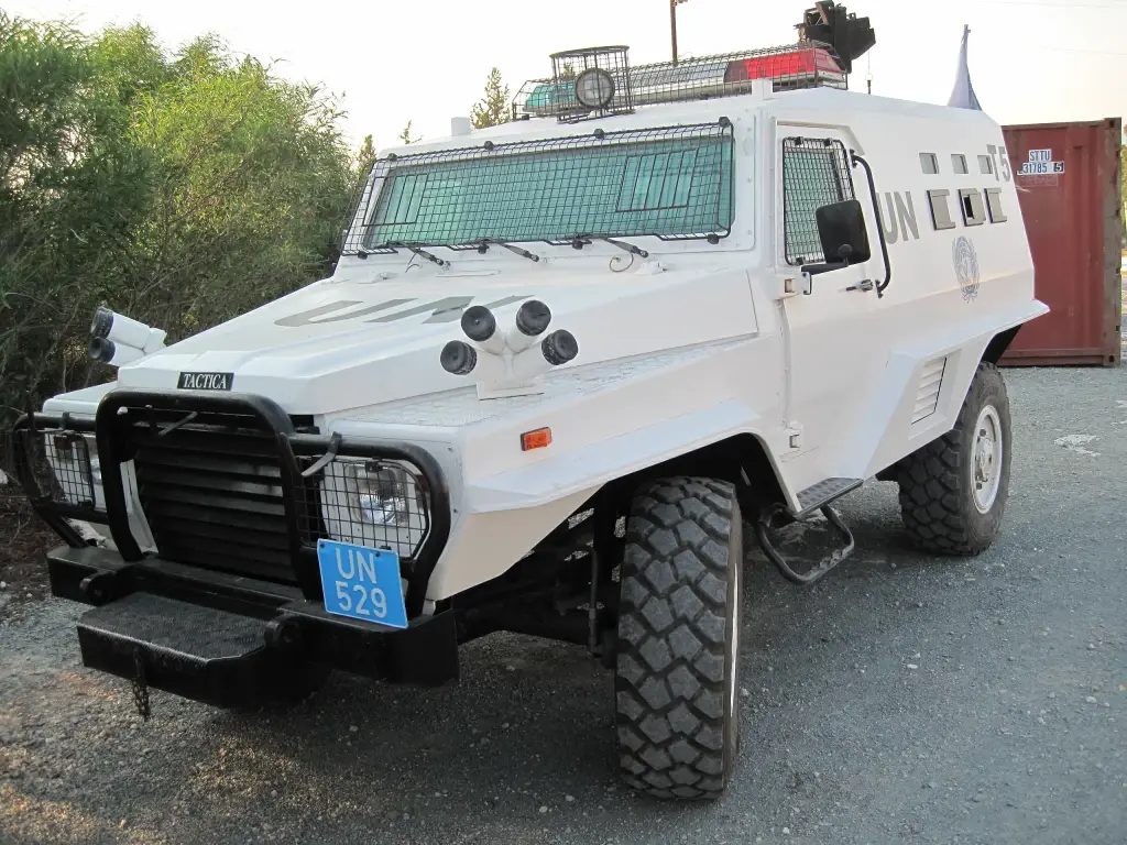 Alvis Tactica armoured vehicle of the UN force in Cyprus