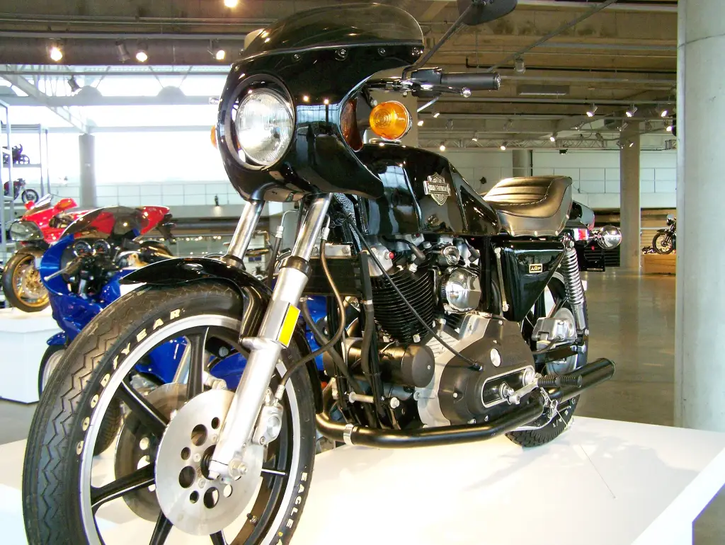 1977 Harley-Davidson XLCR at the Barber museum