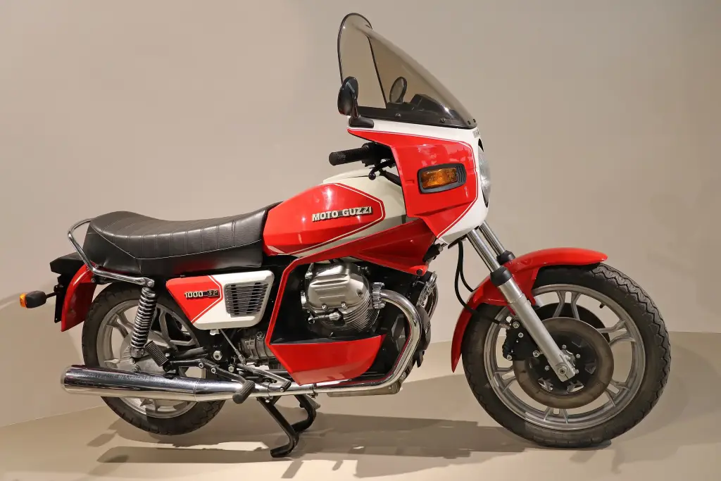 Moto Guzzi 1000 SP NT of 1980-1983 in the Moto Guzzi museum