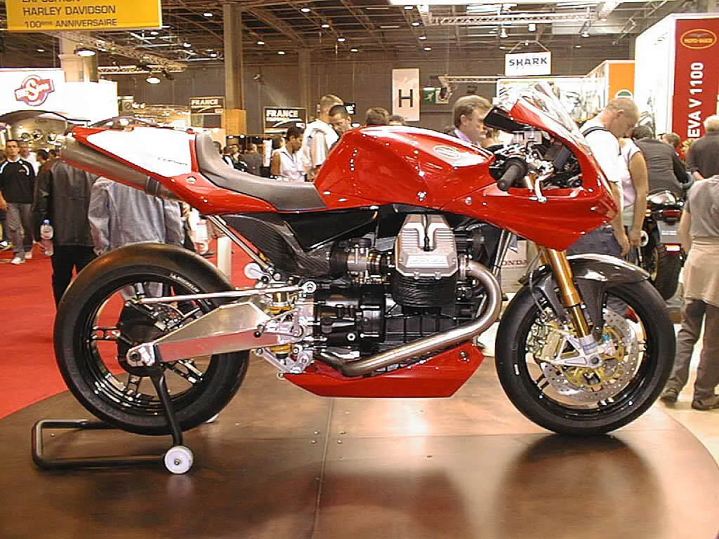 Moto Guzzi MGS-01 Corsa at the Paris motorcycle show