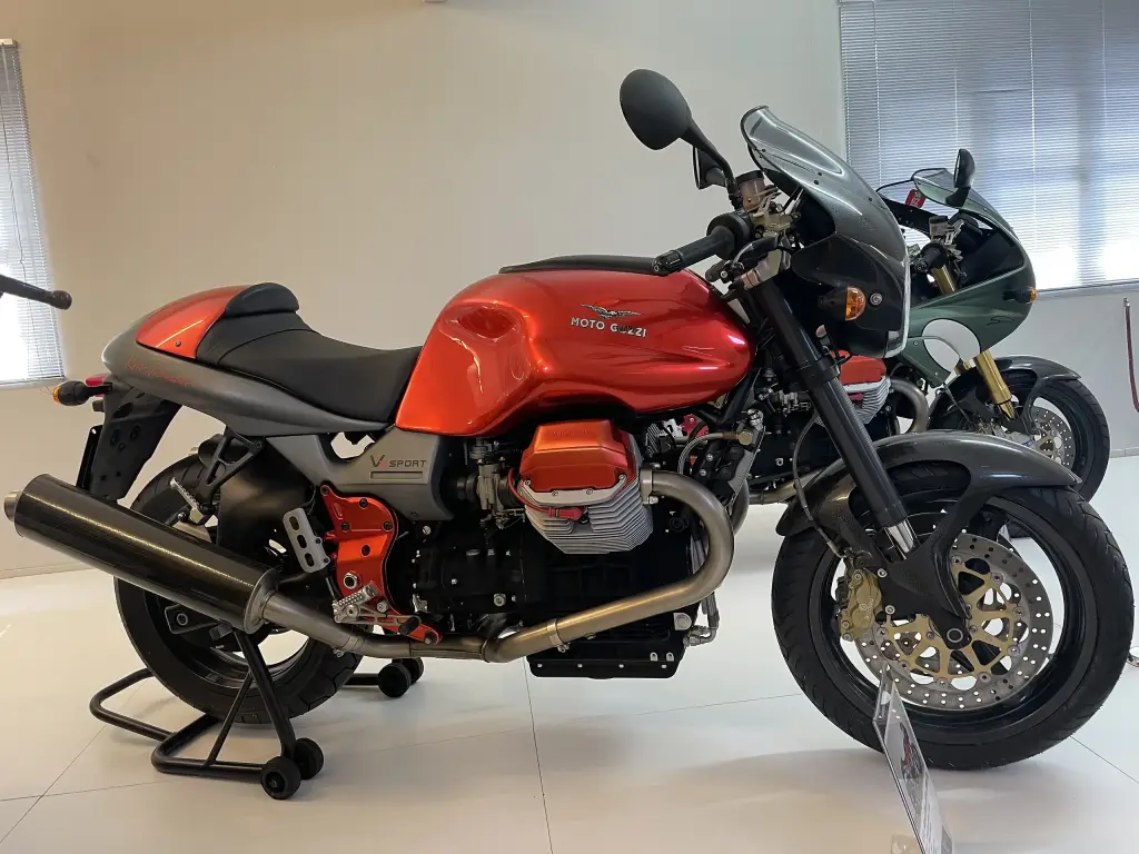 Moto Guzzi V11 Sport Rosso Mandello in the Moto Guzzi museum