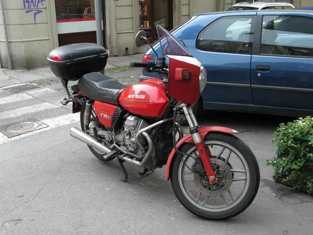 Moto Guzzi V35 II seen in Turin