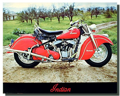 Vintage Indian Roadmaster Motorcycle Poster