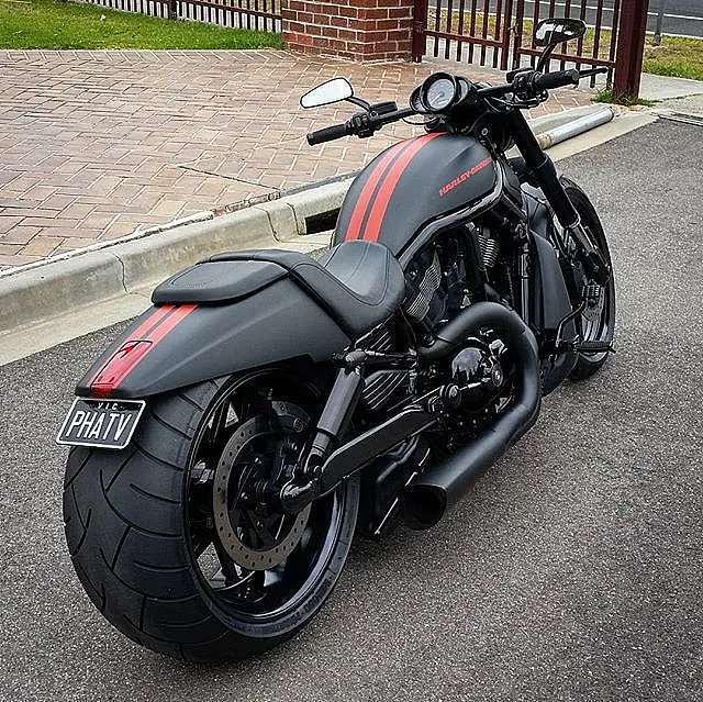 @_nightrod_ on Instagram: “Clean AF❗ . #Detailed #Clean #Washed #CleanAF #BlackedOut #Murdered #HogPro #GoldCoastHarleyCustoms #300rear #WideTyreLife #FatArse…”