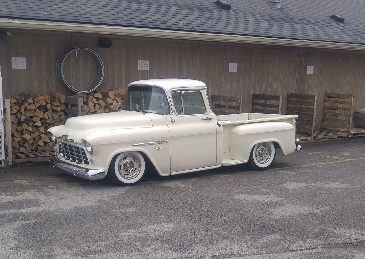 Came out of the hardware store and was greeted by this gorgeous ’56 Chevy truck.