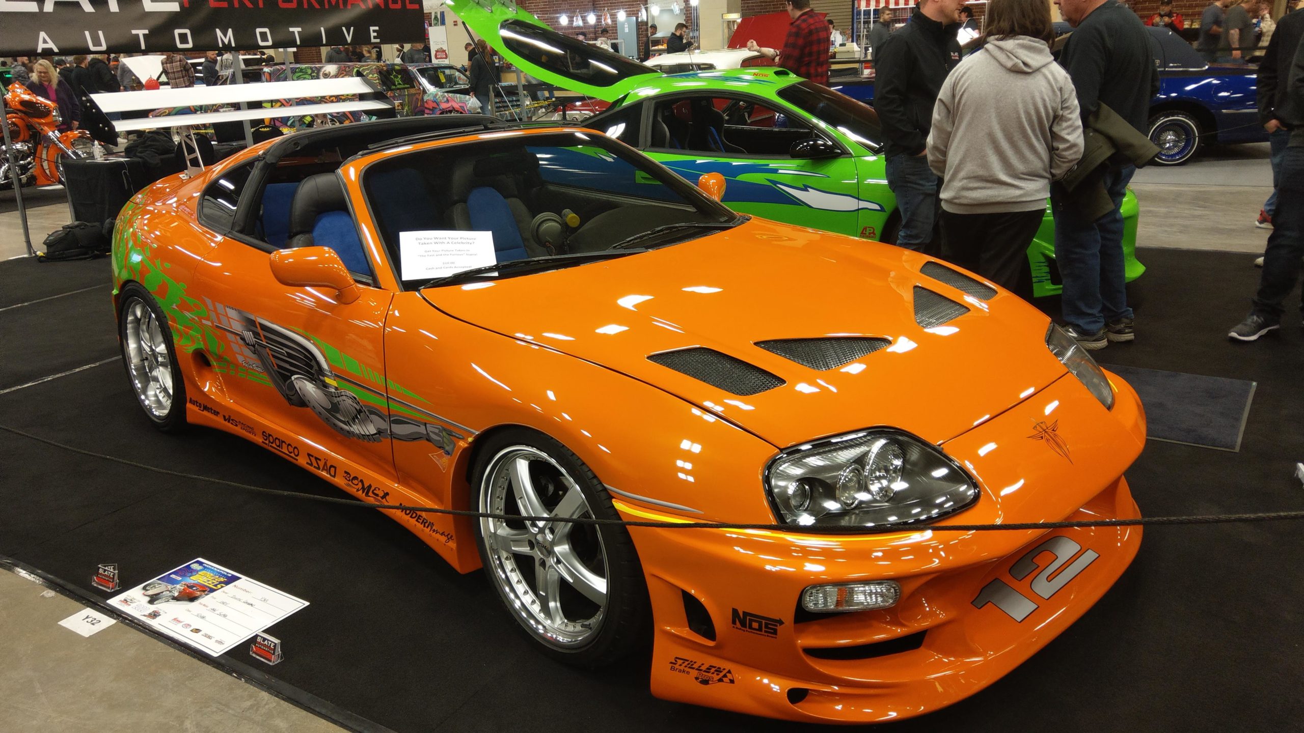 The fast and furious Toyota Supra and next to it is the Mitsubishi Eclipse