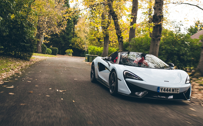 Download wallpapers McLaren 570S Spider, hypercar, sports coupe, tuning, Muriwai, White 570S, McLaren besthqwallpapers.com