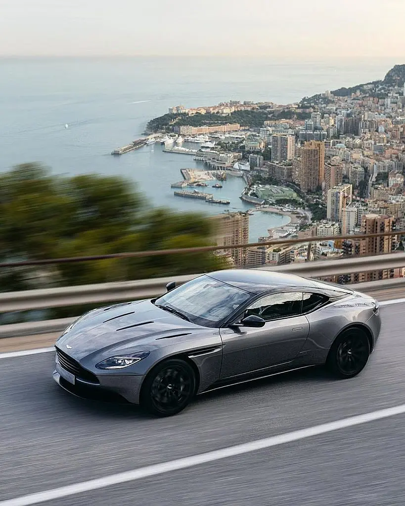 Grey Aston Martin DB11 above Monaco