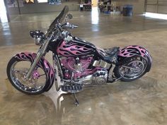 My “Pink Angel” breast cancer Harley Davidson motorcycle.  Pink motorcycle
