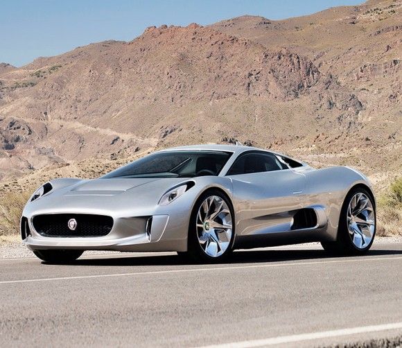 Jaguar C-X75 — And it’s an all-electric car that produces 778 horsepower throug…