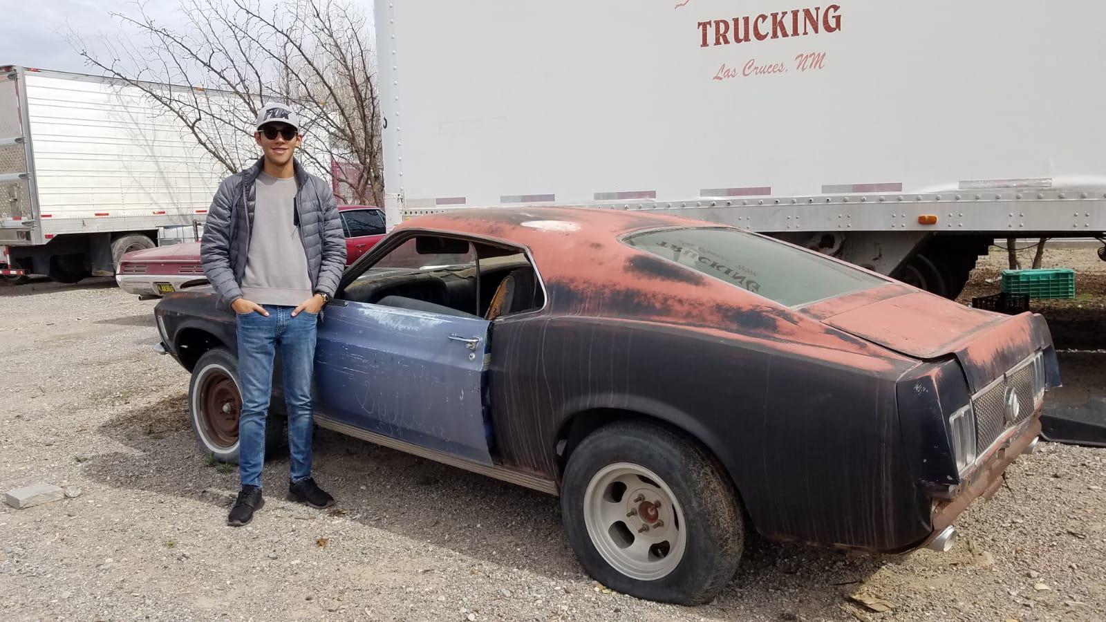 After 10 years of my dad selling his 1970 Mach 1, he bought one again! This project will take around 2 years. The one we used to have was grabber blue with the 351 4V V8, I’m super excited! (Already posted this on another subreddit but still wanted to share with everyone)