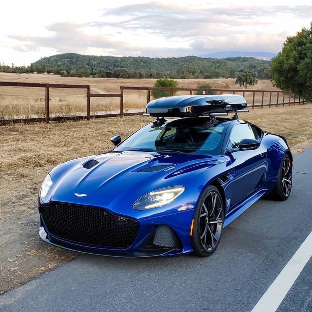 Miles on Instagram: “I love seeing this! Road trippppp! Very cool.  Where would you go in your DBS? ? @ntlr  #astonmartin #dbs #superleggera #v12 #instacars…”