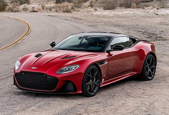 Aston Martin’s DBS Superleggera is a 715-horsepower super-car with a carbon fiber body, a 5.2-liter V12 under the hood and an 8-speed automatic transmission.