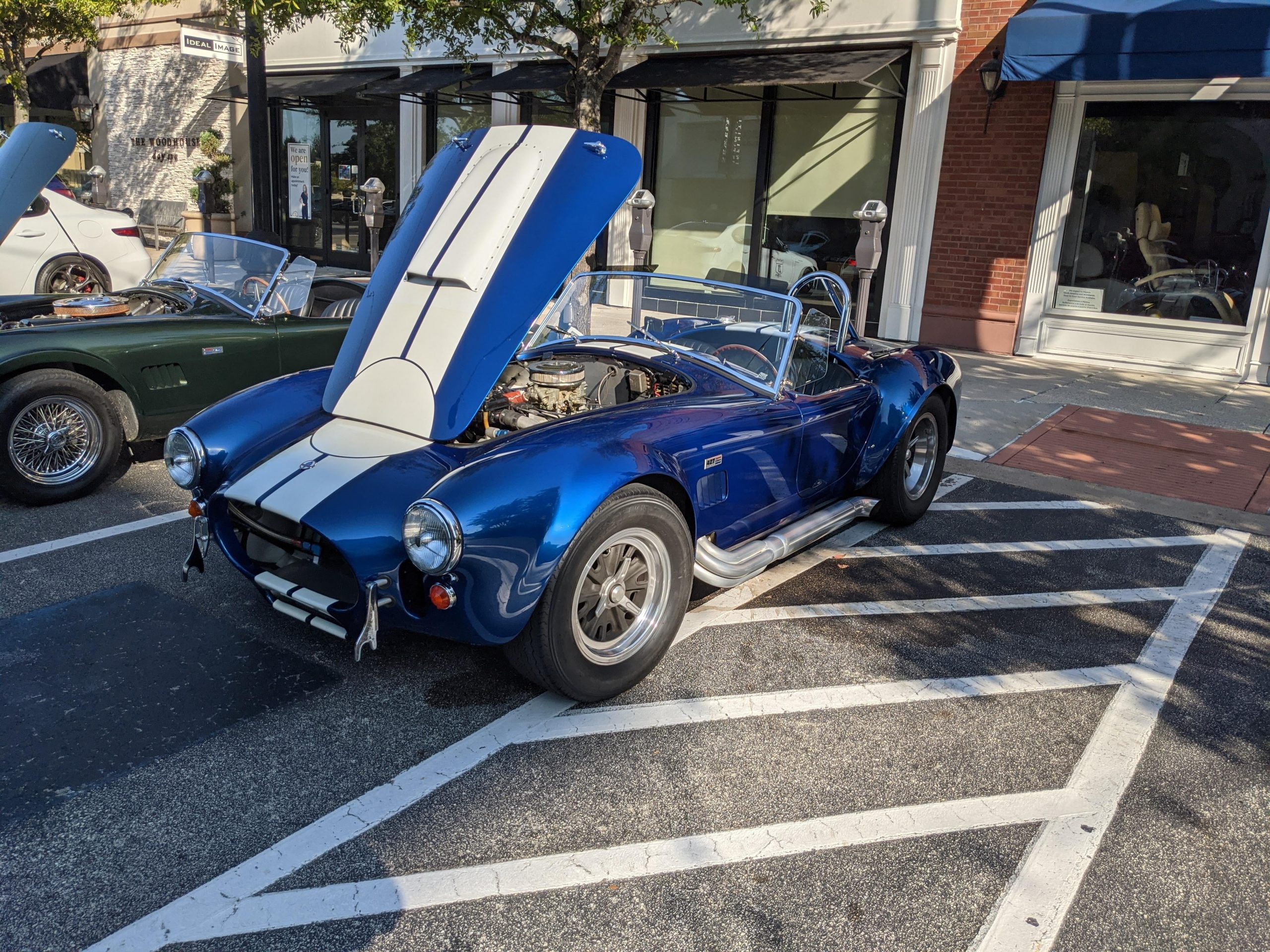 Not a clone. 427 Cobra at cars and coffee.