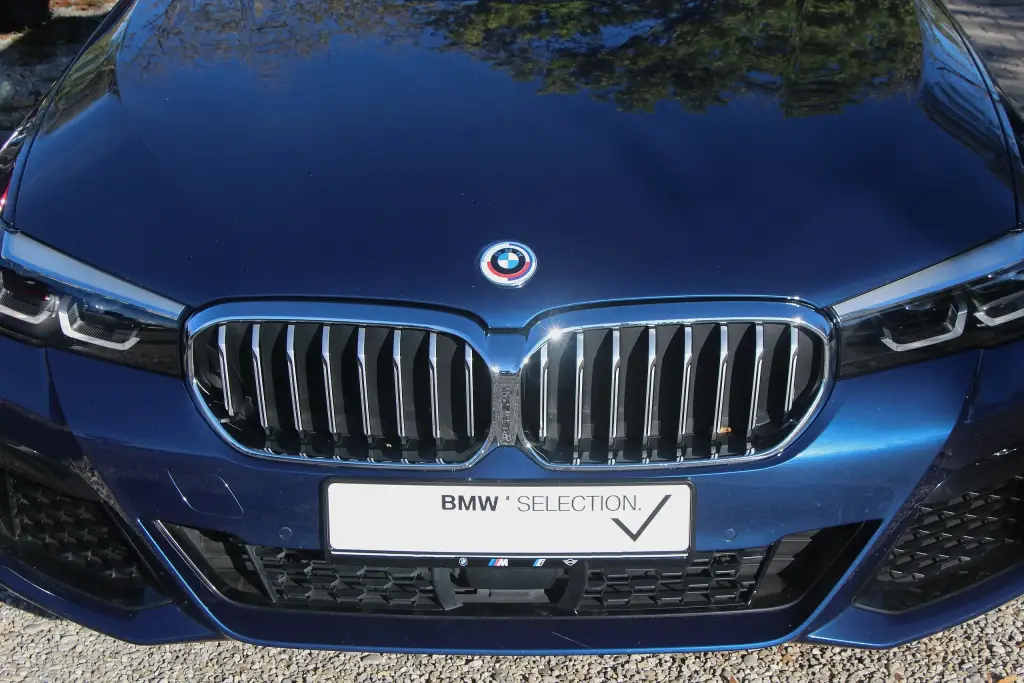Kidney grilles of a BMW 5 Series G30 after its 2023 update