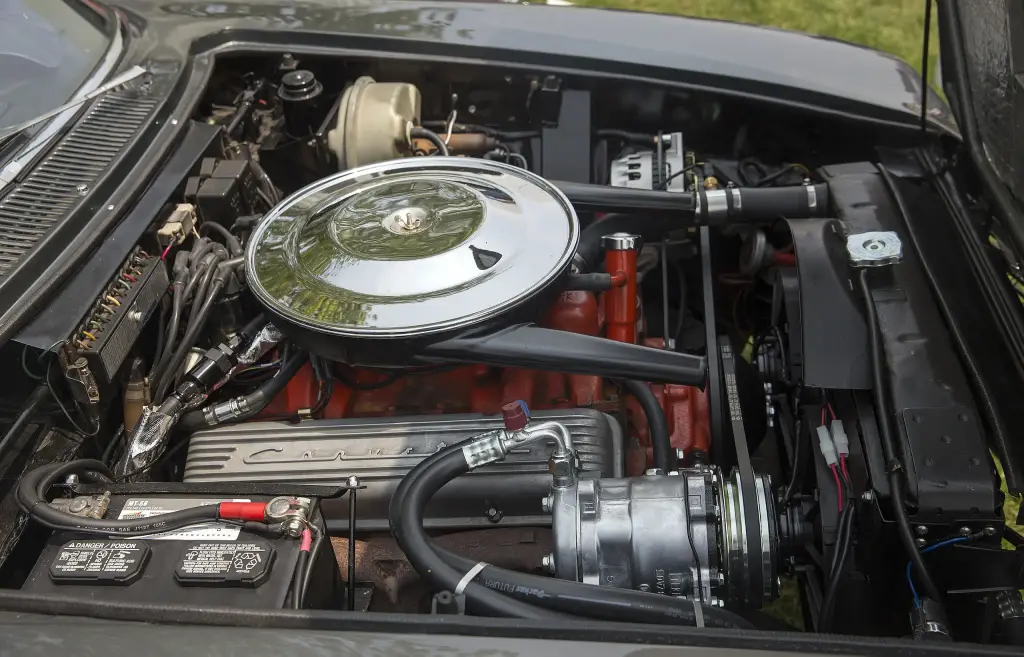 327 Corvette V8 engine in a 1964 Iso Rivolta IR300