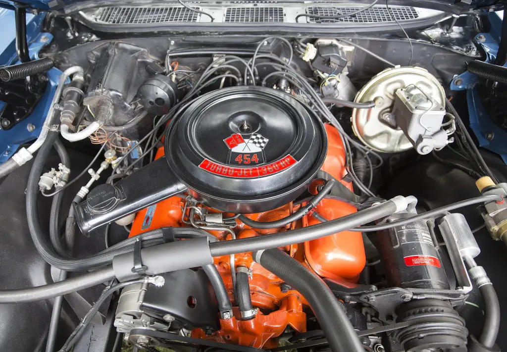 Turbo-Jet 454 big-block V8 in a 1970 Chevrolet Monte Carlo SS